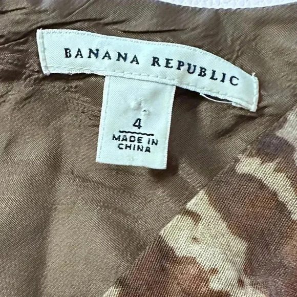 Banana Republic Brown and White Animal Print Sleeveless Mini Dress - Picture 6 of 8